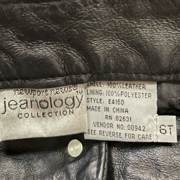 Jeanology 100% Leather Pants! Size 6 T NWOTS‎ Measures 30 X 10.5 X 33 Lined - Picture 8 of 8
